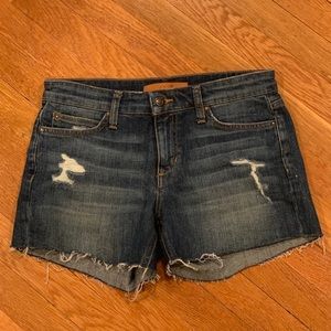 Joes jeans distressed jean shorts, size 27